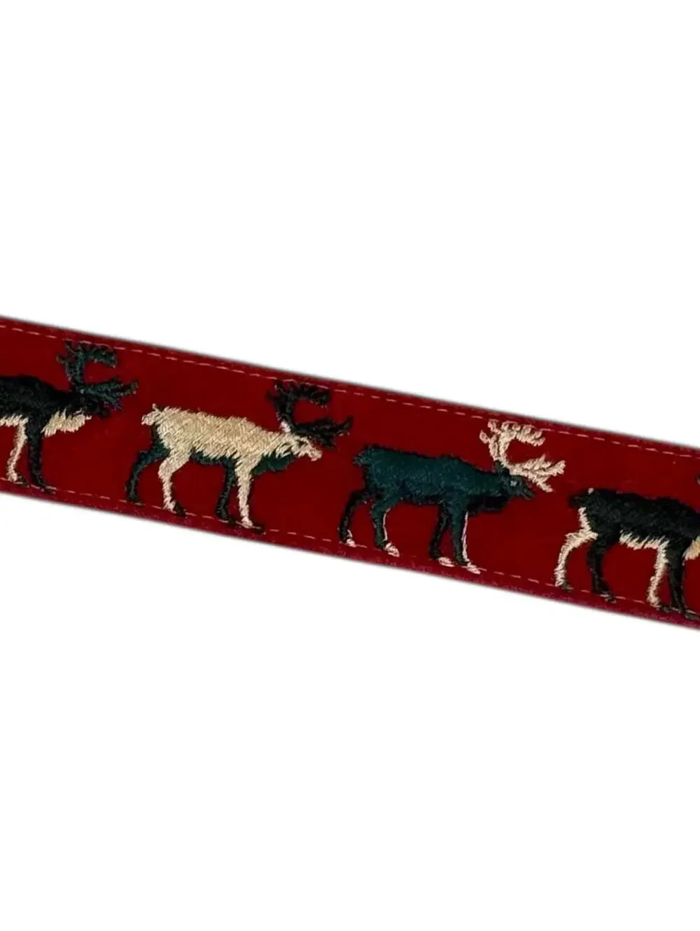 Vintage John Meyer Quirky Moose Embroidered Women's Belt